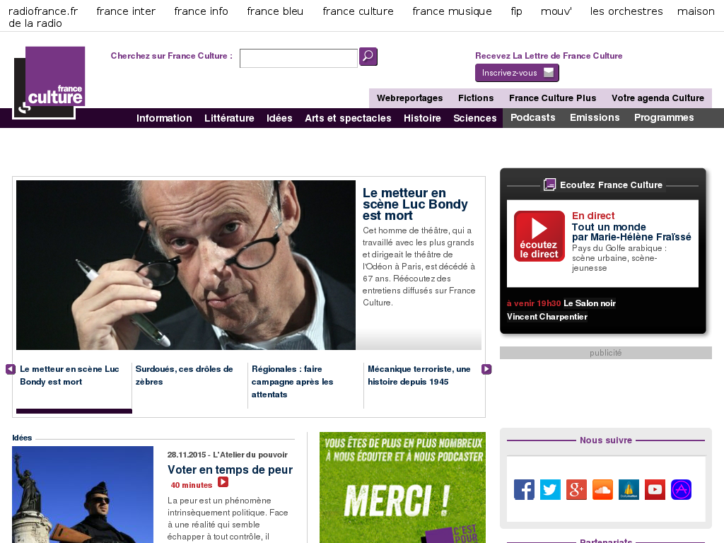 Franceculture screenshot