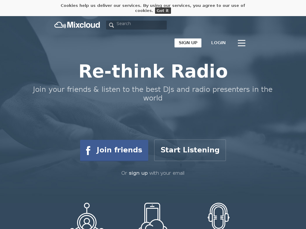 Mixcloud screenshot