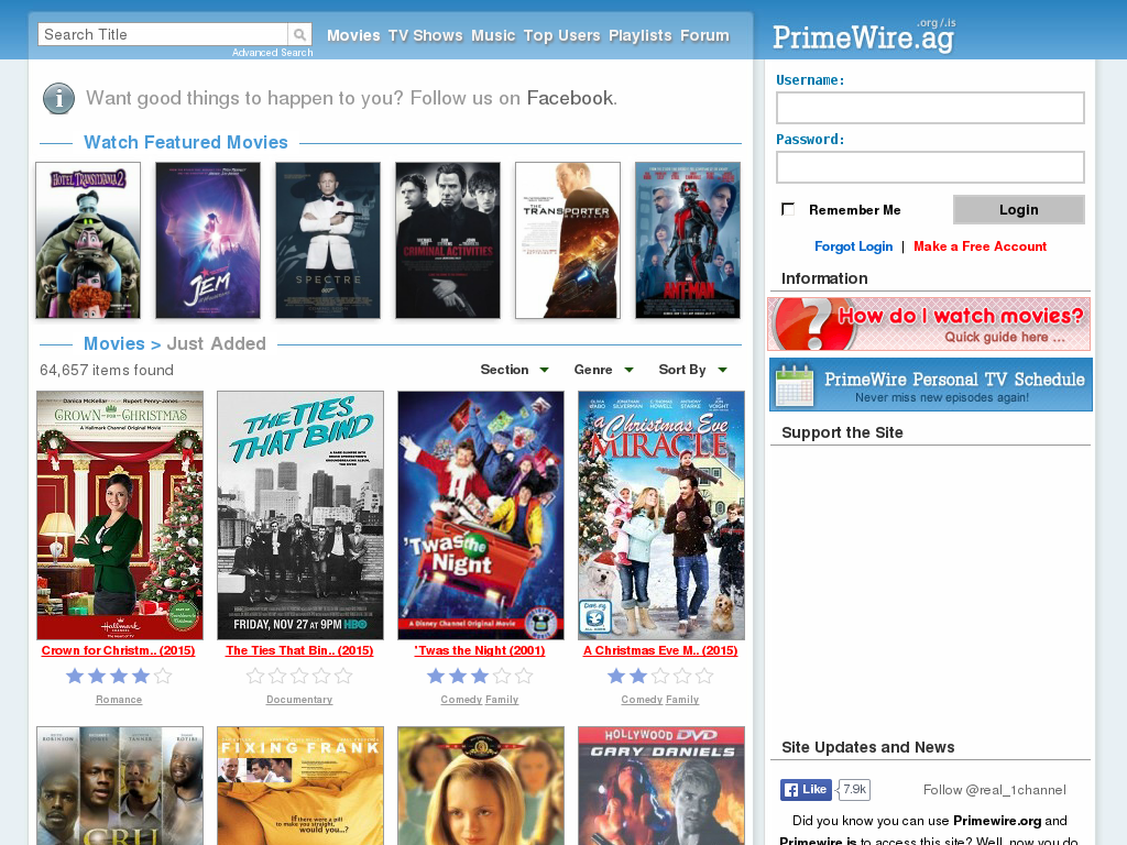 Primewire screenshot