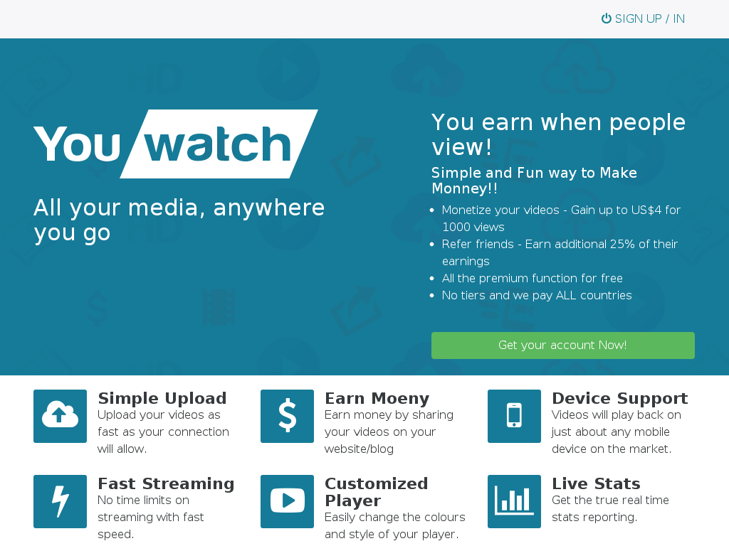 Youwatch screenshot